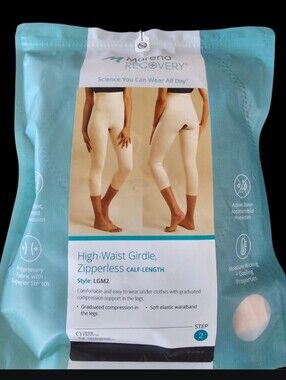 Marena Recovery Compression High-Waist Zipperless Calf Length LGM2 Beige XL